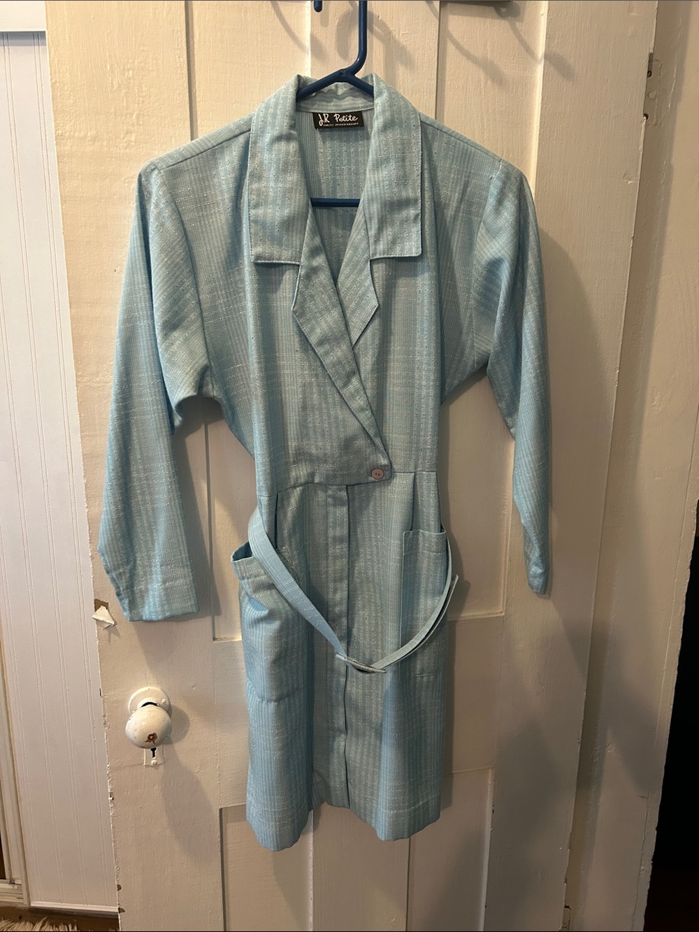Light Blue vintage Women's dress with Belt